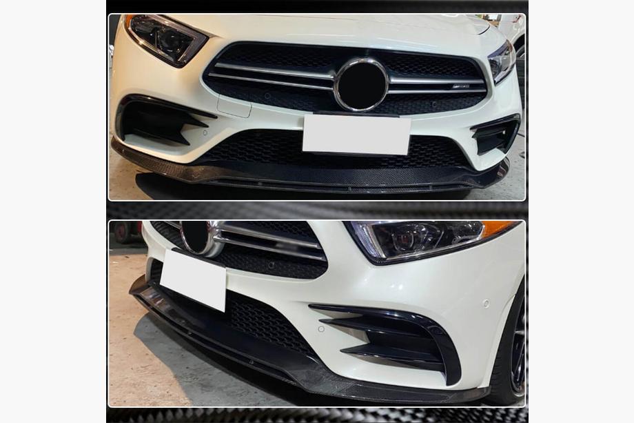 Mercedes CLS C257 2018- Lame avant pare-chocs (pour AMG/AMG-Line 2018-2020, Carbone) Photo 5