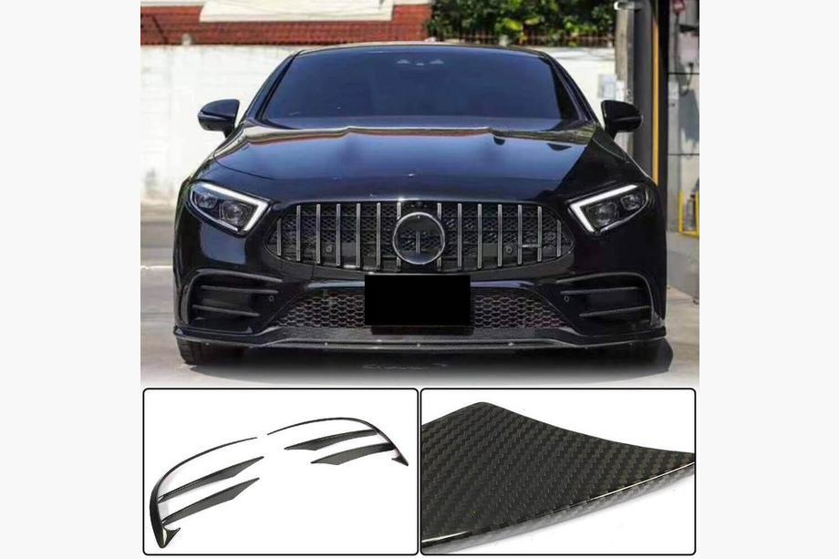 Mercedes CLS C257 2018- Extensions de Pare-chocs Avant (pour AMG-Line 2018-2020, Carbone) Image