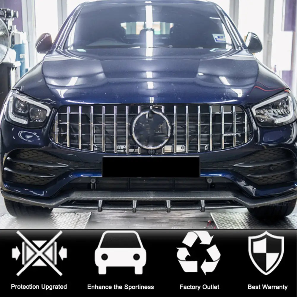 Lame avant pour pare-chocs AMG-Line 2020+, Carbone photo 2