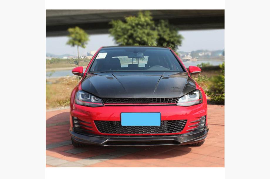 Volkswagen Golf 7/E-Golf 2012-2020 Lame avant V1 pour pare-chocs (pour GTI HB 2012-2017, Carbone) Photo 2