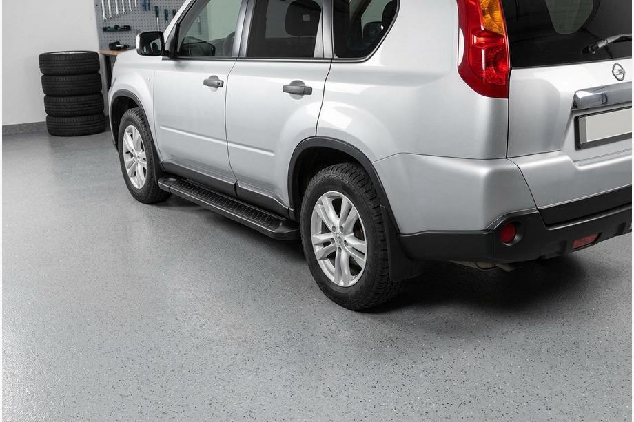 Nissan X-trail T31 2007-2014 Marchepieds Latéraux Allmond Black (2 pcs, aluminium) Image