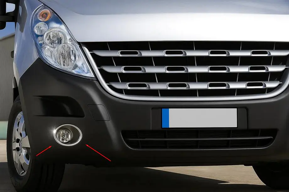 Opel Movano 2010-2021 Couvercles chromés pour antibrouillards (2 pcs, inox) Photo 1