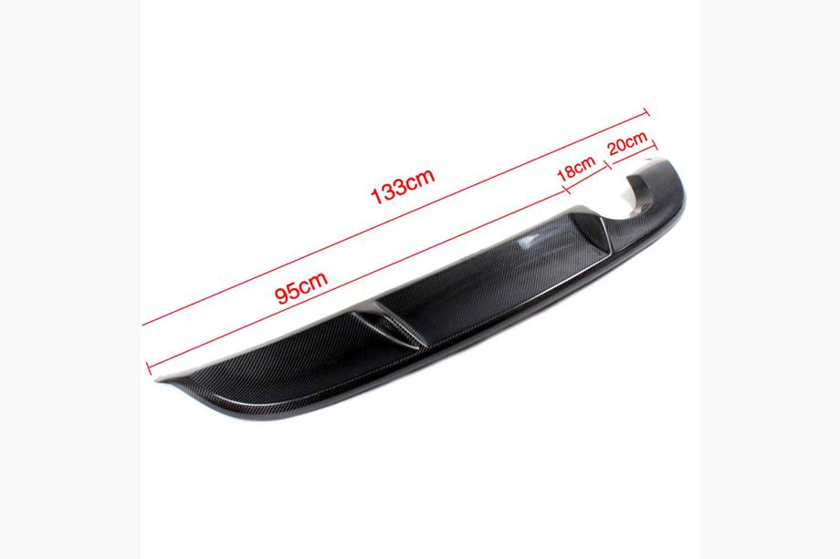 Volkswagen Golf 6 2008-2014 Diffuseur de pare-chocs arrière V1 pour Base HB 2010-2013, Carbone Photo 5