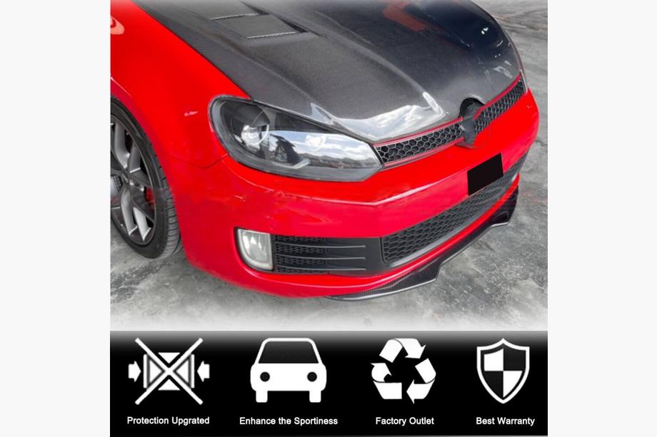 Volkswagen Golf 6 2008-2014 Lame avant Lip V4 pour GTI HB 2010-2013 Carbone Photo 2