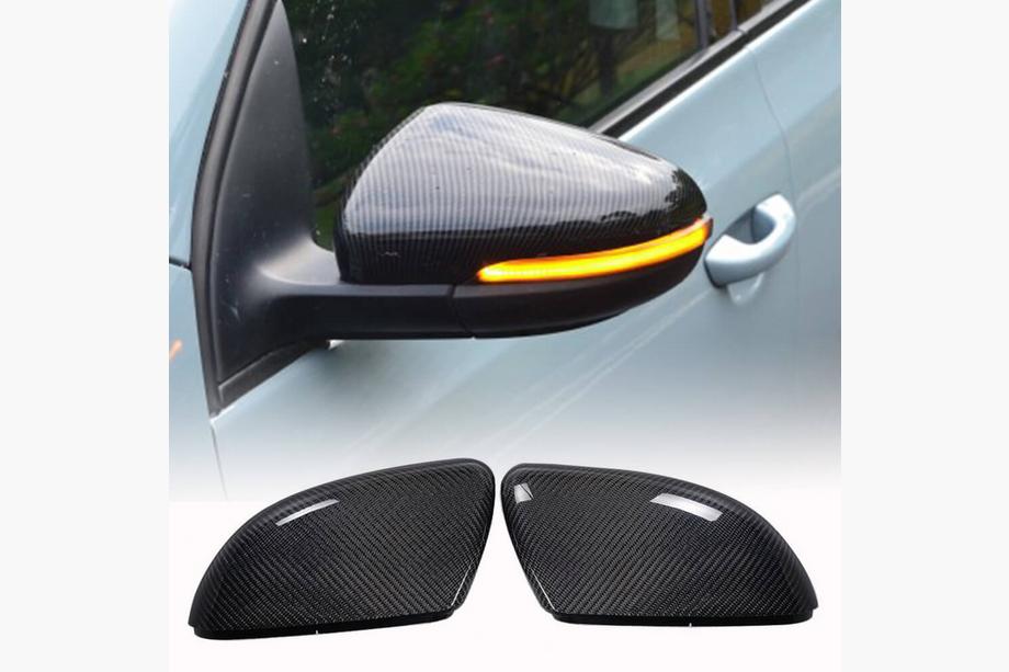 Volkswagen Golf 6 2008-2014 Coques de Rétroviseurs V1 (pour HB 2010-2013, Carbone) Image