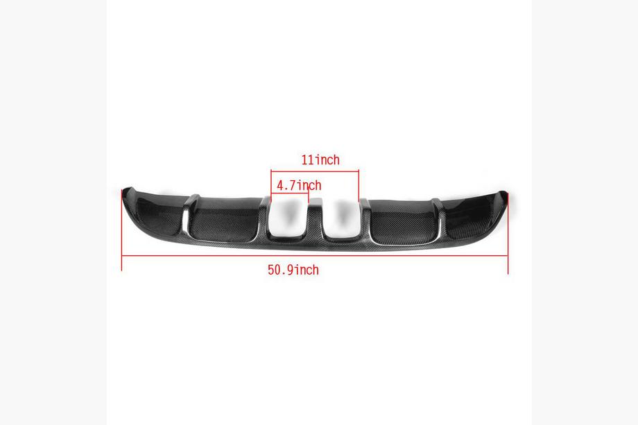 Volkswagen Golf 6 2008-2014 Diffuseur de Pare-chocs Arrière V2 (pour Base HB 2010-2013, Carbone) Photo 4
