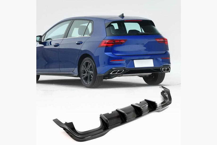 Volkswagen Golf 8 2019- Diffuseur de Pare-chocs Arrière (pour R HB, Carbone) Image