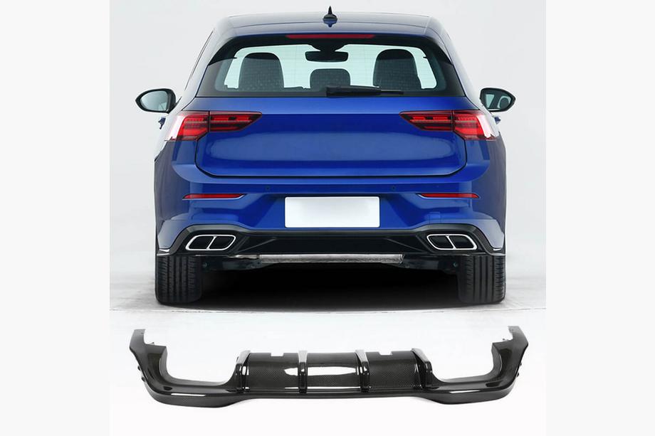 Volkswagen Golf 8 2019- Diffuseur de pare-chocs arrière (pour R HB, Carbone Sec) Image