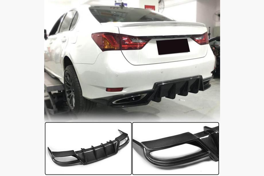 Lexus GS 2011-2020 Diffuseur de Pare-chocs Arrière (pour F-Sport 2011-2015, Carbone) Photo 1
