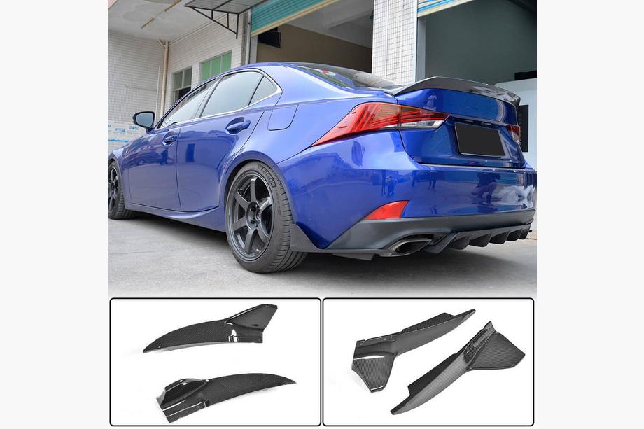 Lexus IS 2013- Cache de pare-chocs arrière (pour Base/F-Sport 2016-2020, Carbone) Image