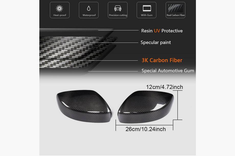 Infiniti G25/G35/37 (V36/CV36) 2006-2015 Coques de Rétroviseurs Carbone Photo 6