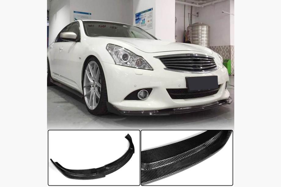 Infiniti G25/G35/37 (V36/CV36) 2006-2015 Lame de Pare-chocs Avant (pour G37 SD 2009-2013, Carbone) Photo 1