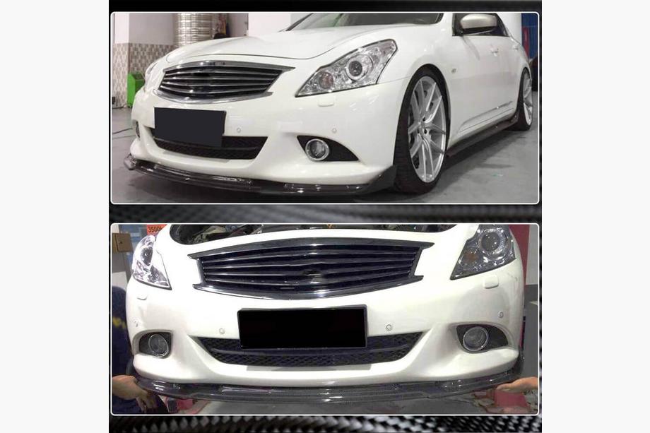 Infiniti G25/G35/37 (V36/CV36) 2006-2015 Lame de Pare-chocs Avant (pour G37 SD 2009-2013, Carbone) Photo 3