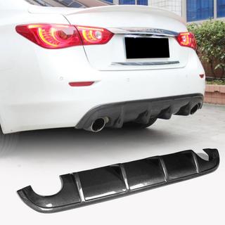 Diffuseur de Pare-chocs Arrière V1 pour Q50 Base/Sport 2014-2017, Carbone photo 1