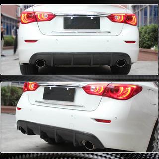 Diffuseur de Pare-chocs Arrière V1 pour Q50 Base/Sport 2014-2017, Carbone photo 3