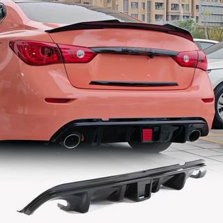 Diffuseur de Pare-chocs Arrière V2 pour Q50 Base/Sport 2014-2017 Carbone photo 1