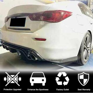 Couvre pare-chocs arrière carbone pour Q50 Base/Sport 2014-2017 photo 2