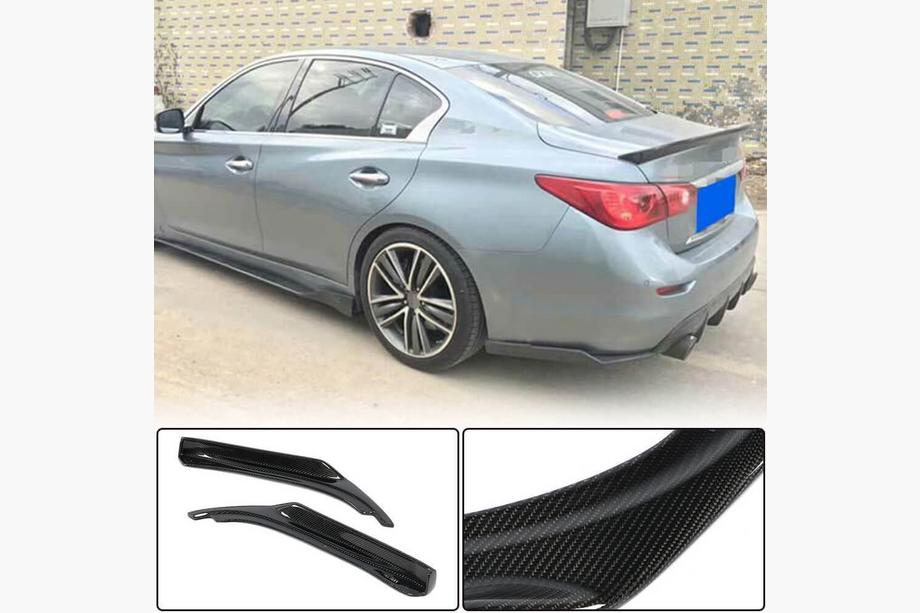 Infiniti Q50/Q60 2013-2024 Couvre pare-chocs arrière carbone pour Q50 Base/Sport 2014-2017 Image