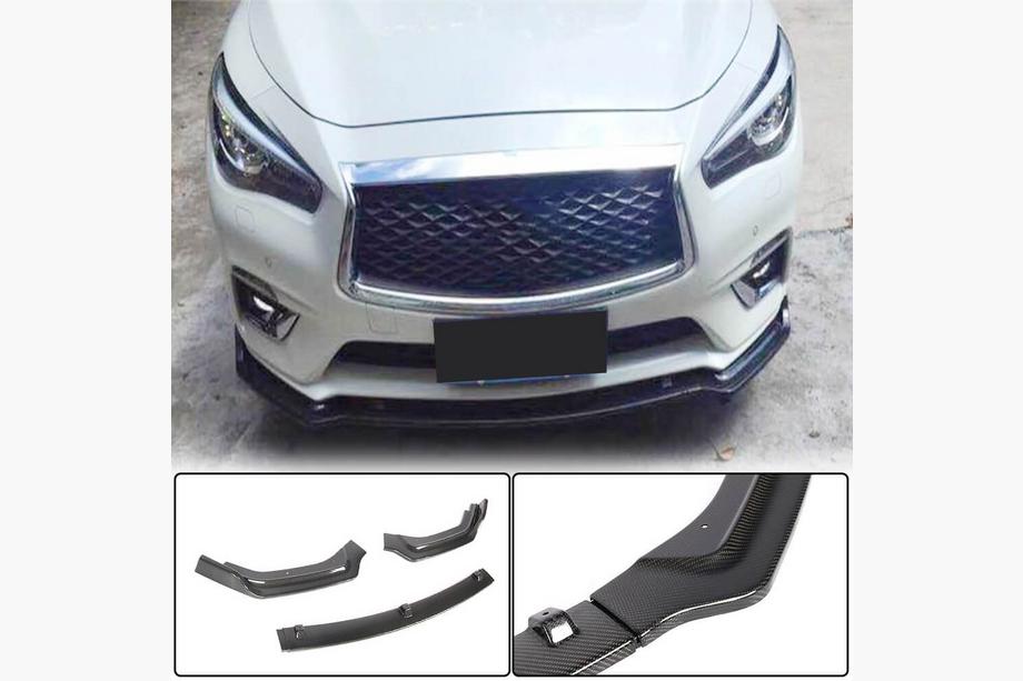 Infiniti Q50/Q60 2013-2024 Lame avant V2 pour Q50 Base 2018-2023, Carbone Photo 1
