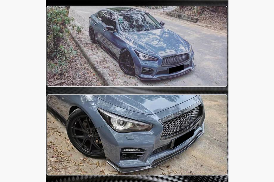 Infiniti Q50/Q60 2013-2024 Lame Avant V1 pour Q50 Sport 2014-2017 Carbone Photo 4