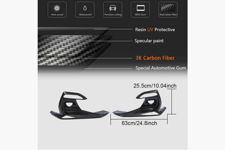 Infiniti Q50/Q60 2013-2024 Caches Antibrouillards en Carbone (pour Q50 Sport 2018-2022) Photo 6