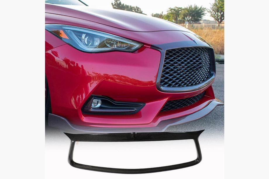 Infiniti Q50/Q60 2013-2024 Encadrement de calandre (pour Q60 2016-2022, Carbone) Image