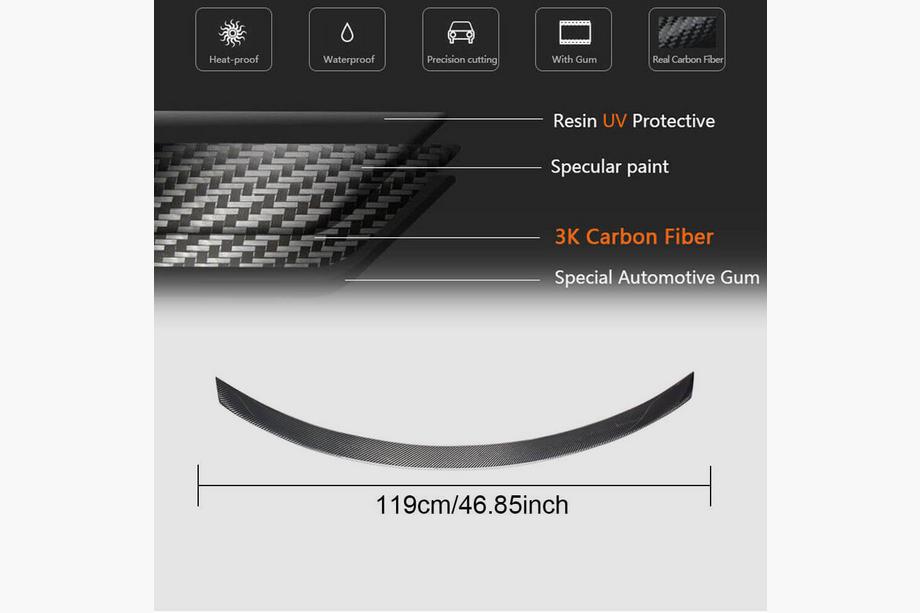 Infiniti Q50/Q60 2013-2024 Aileron V4 (pour Q60 2016-2022, Carbone) Photo 4