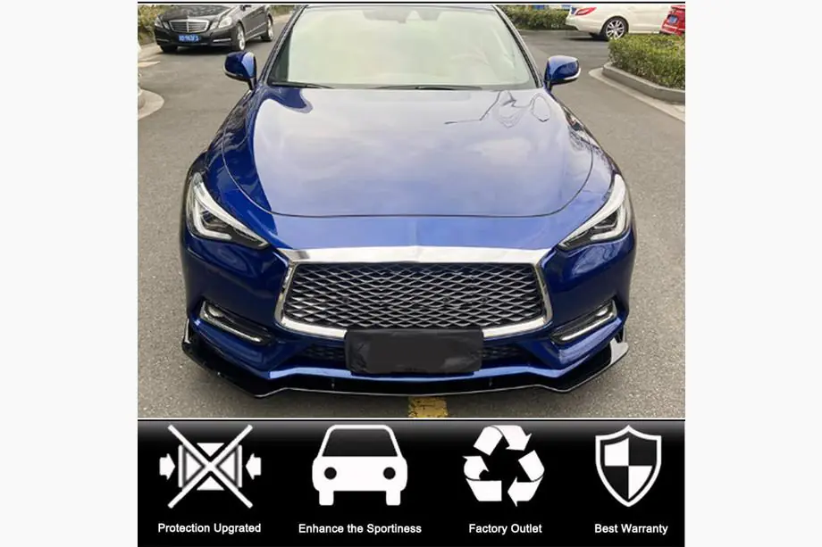 Infiniti Q50/Q60 2013-2024 Lame Avant V2 pour Q60 2016-2022 Carbone Photo 2