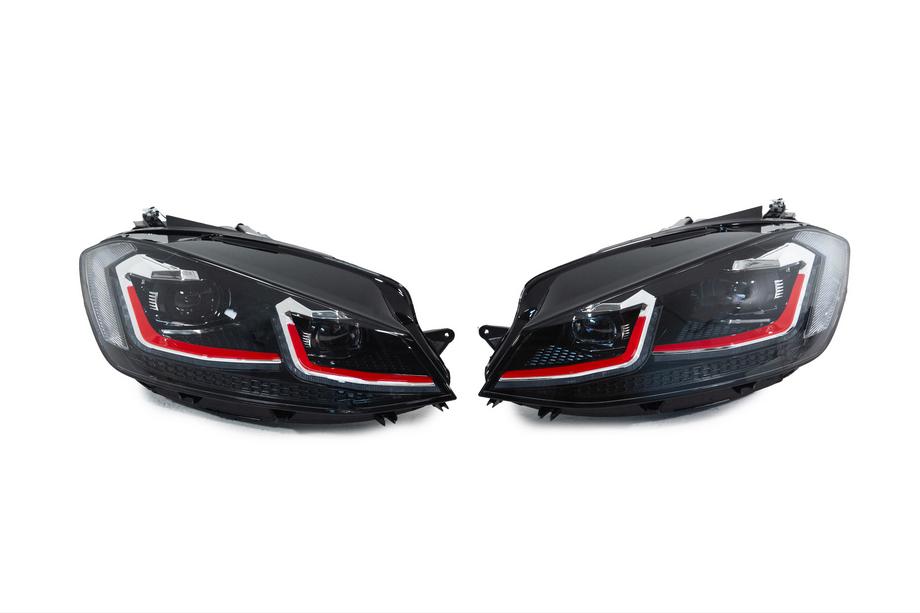 Volkswagen Golf 7/E-Golf 2012-2020 Phares Avant Red (2017-2020, 2 pcs) Image