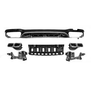 Diffuseur Arrière avec Sorties E63-Design Argent (pour AMG/AMG-Line 2016-2020) photo 1