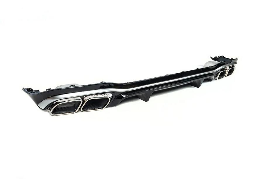 Mercedes E-class W213 2016-2023 Diffuseur arrière avec embouts d’échappement E63-Desgin Silver (pour AMG/AMG-Line 2020-2024) Photo 3