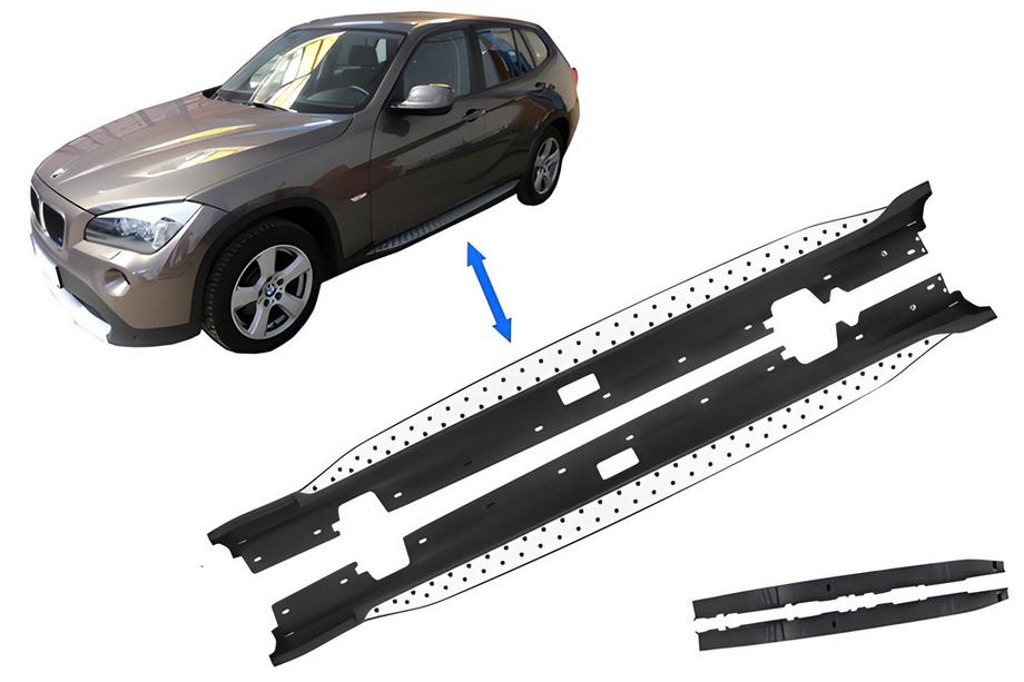 BMW X1 E84 2009-2015 Marchepieds originaux (2 pcs, aluminium) Image