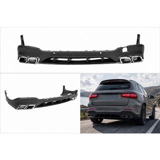 Diffuseur arrière avec embouts Argent (Design AMG63) photo 1