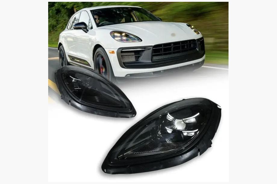 Porsche Macan 2014-2024 Phares avant noirs (pour 2018-2021, 2 pcs) Image