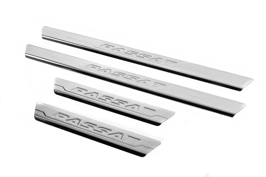 Volkswagen Passat B6 2006-2012 Seuils de porte Carmos V3 (4 pcs, inox) Photo 2