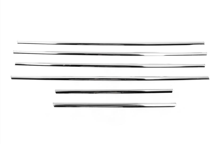 Toyota Land Cruiser 200 2007-2021 Moulures de vitre (6 pcs, inox) OmsaLine - Acier Inoxydable Italien Photo 5