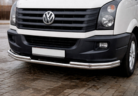 Volkswagen Crafter 2006-2016 Pare-buffle Avant ST008 (Inox) photo 1