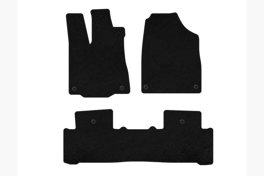 Acura MDX 2013-2020 Tapis de sol textile Premium (2 rangées, Noir) Photo 1