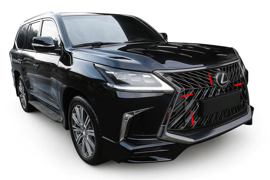 Lexus LX570/450d 2008-2022 Encadrement de calandre BlackEdition (pour TRD 2016+) Image