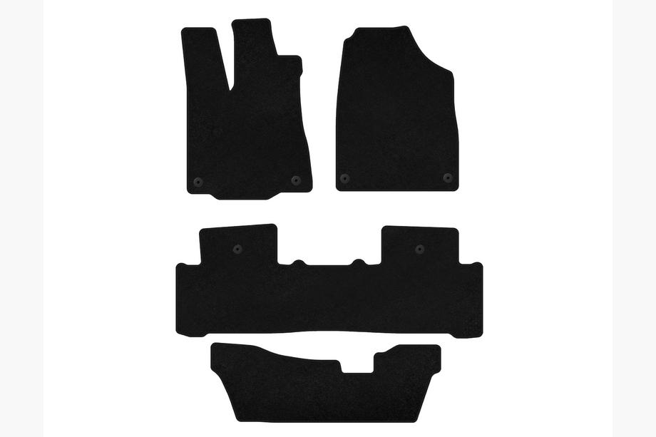 Acura MDX 2013-2020 Tapis de sol textile Premium (3 rangées, Noir) Image