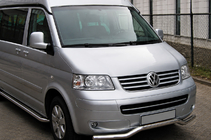Volkswagen T5 Caravelle 2004-2010 Protection avant Wave ST007 (inox) photo 1