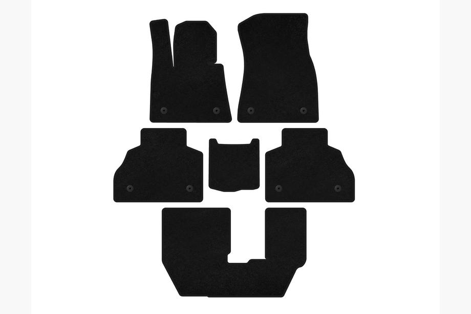 BMW X7 G07 2019- Tapis de sol textile Premium (3 rangées, Noir) Image