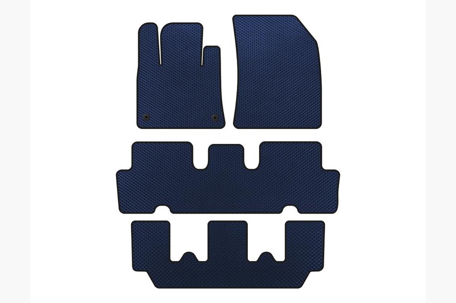 Citroen C-4 Picasso 2013–2022 Tapis de sol EVA V1 (3 Rangées, Bleu) Photo 1