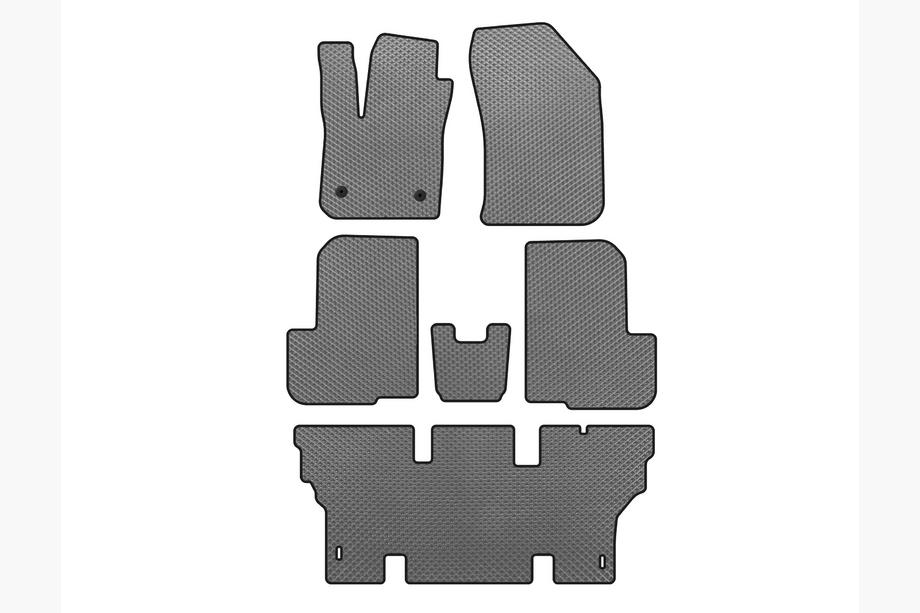 Dacia Lodgy 2012-2022 Tapis de sol EVA (3 Rangées, 7 Places, Gris) Image