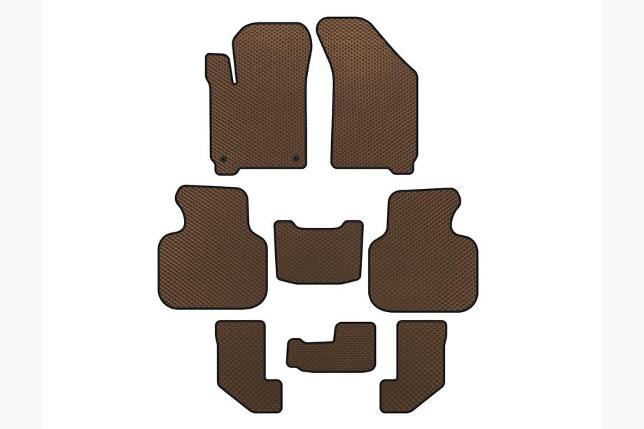 Dodge Journey 2008-2020 Tapis de sol EVA (2008-2011, 3 rangées, Marron) Image