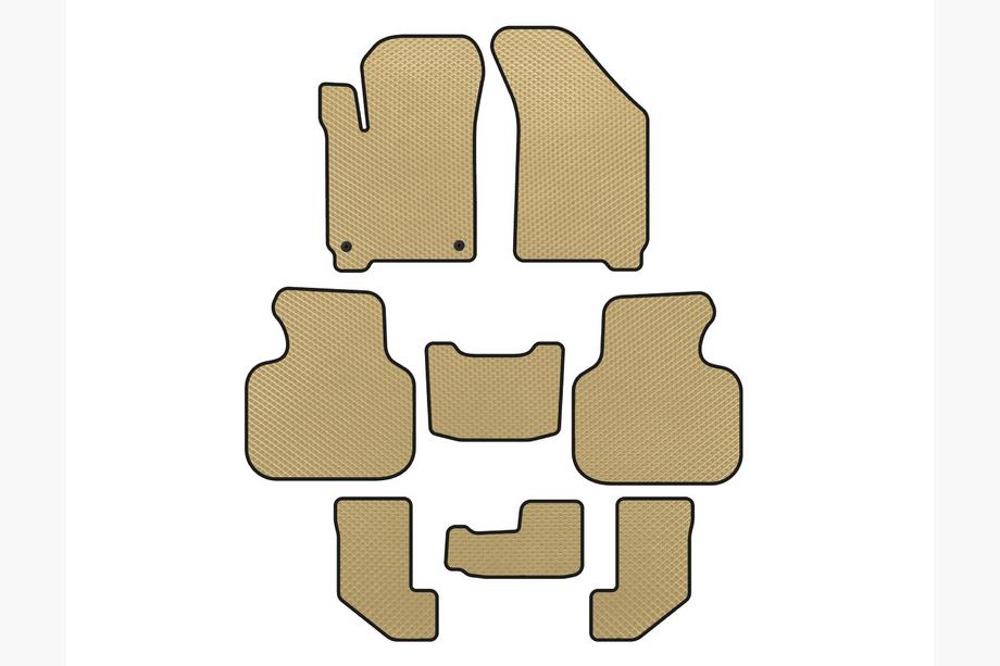 Dodge Journey 2008-2020 Tapis de sol EVA (2008-2011, 3 Rangées, Beige) Image