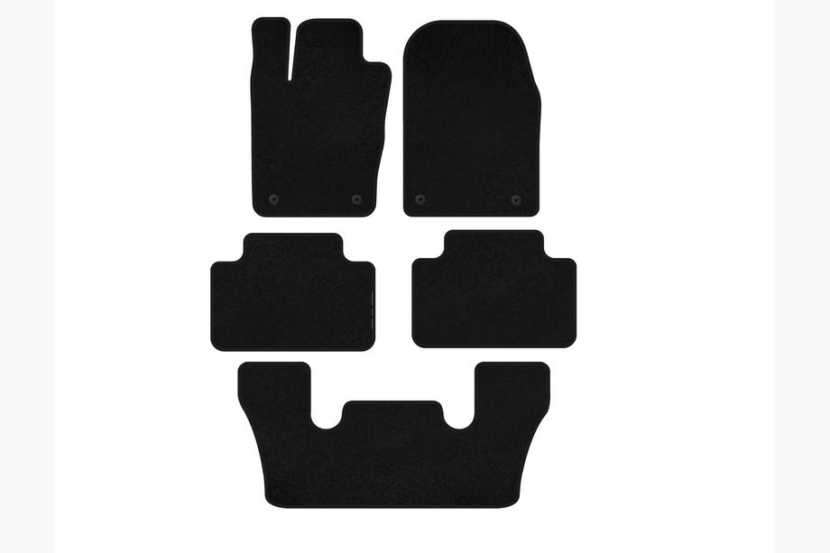 Dodge Durango 2010- Tapis de sol textile Premium (3 rangées, Noir) Image