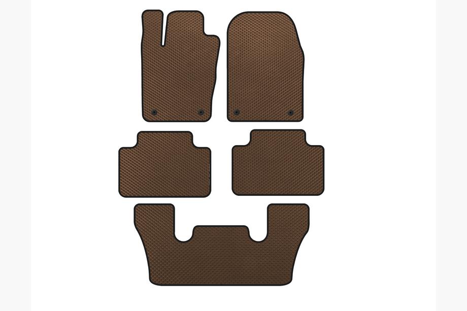 Dodge Durango 2010- Tapis de sol EVA (3 Rangées, Marron) Image