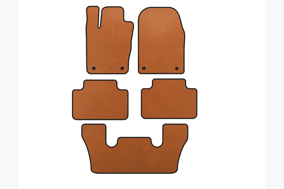 Dodge Durango 2010- Tapis de sol EVA (3 Rangées, Orange) Image