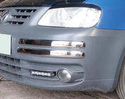 Volkswagen Caddy 2004-2010 Coins de pare-chocs avant en acier inoxydable (4 pcs) OmsaLine - Inox Italien photo 1